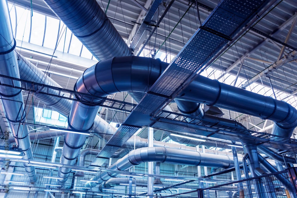 Ductwork inside facility